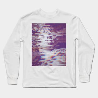 Abstract Glitch Statue Of David ††† Nihilist Aesthetic Design Long Sleeve T-Shirt